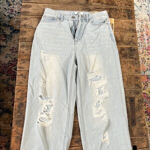 Madden NYC Distressed Light Blue Jeans